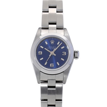 ロレックス オイスターパーペチュアル 67180 ブルー レディース 時計 【中古】【wristwatch】