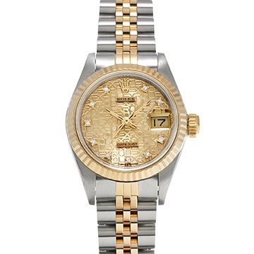 ロレックス デイトジャスト 69173G シャンパンコンピュータ/ダイヤモンド レディース 時計 【中古】【wristwatch】