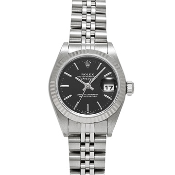 ロレックス デイトジャスト 79174 ブラック レディース 時計 【中古】【wristwatch】