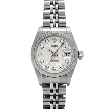 ロレックス デイトジャスト 69174G シルバーコンピュータ/ダイヤモンド レディース 時計 【中古】【wristwatch】