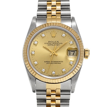 ロレックス デイトジャスト 68273G シャンパン ユニセックス 時計 【中古】【wristwatch】