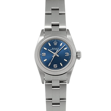 ロレックス オイスターパーペチュアル 67180 ブルー レディース 時計 【中古】【wristwatch】