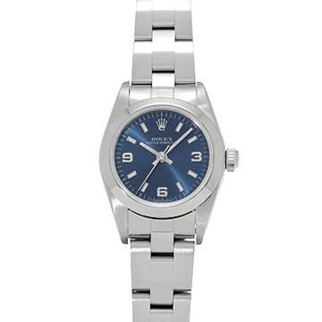 ロレックス オイスターパーペチュアル 76080 ブルー レディース 時計 【中古】【wristwatch】