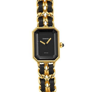 シャネル プルミエール M H0001 ブラック レディース 時計 【中古】【wristwatch】