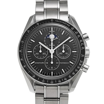オメガ スピードマスター ムーンウォッチ ムーンフェイズ 3576.50 ブラック メンズ 時計 【中古】【wristwatch】