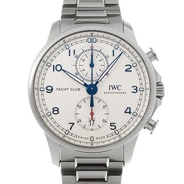 IWC ポルトギーゼ ヨットクラブ クロノグラフ IW390702 シルバーメッキ メンズ 時計 【中古】【wristwatch】