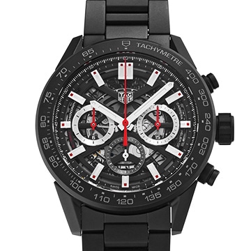 タグ ホイヤー カレラ キャリバーホイヤー02 クロノグラフ CBG2A90.BH0653 スケルトン メンズ 時計 【中古】【wristwatch】