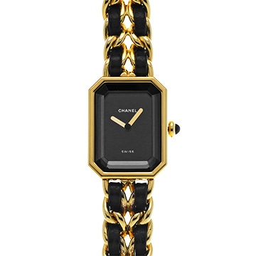 シャネル プルミエール M H0001 ブラック レディース 時計 【中古】【wristwatch】