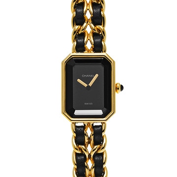 シャネル プルミエール M H0001 ブラック レディース 時計 【中古】【wristwatch】