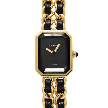シャネル プルミエール M H0001 ブラック レディース 時計 【中古】【wristwatch】
