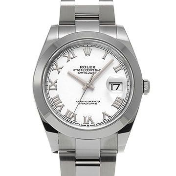 ロレックス デイトジャスト 41 126300 ホワイト メンズ 時計 【中古】【wristwatch】