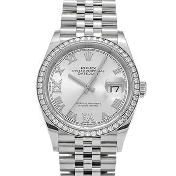 ロレックス デイトジャスト 36 126284RBR シルバー/ダイヤモンド メンズ 時計 【中古】【wristwatch】
