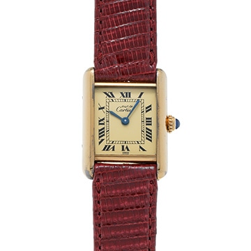 カルティエ マストタンク ヴェルメイユ 5057001 アイボリー レディース 時計 【中古】【wristwatch】