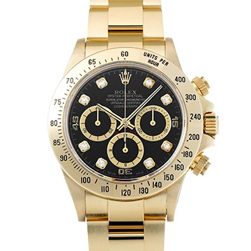 ロレックス コスモグラフ デイトナ 16528G ブラック/ダイヤモンド メンズ 時計 【中古】【wristwatch】
