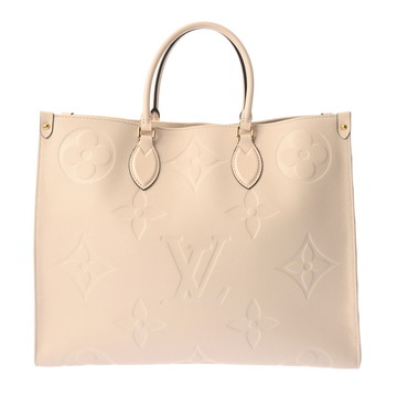 ルイ ヴィトン モノグラムアンプラント オンザゴー GM 2WAY クレーム M45081 レザー ユニセックス バッグ 【中古】【bag】