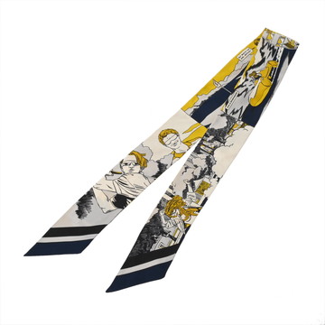 エルメス ツイリー WOW IM MARINE マルチカラー シルク100％ レディース 【中古】【other】