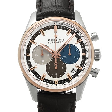 ゼニス クロノマスター エル・プルメロ 38mm 51.2150.400/69.C713 シルバー メンズ 時計 【中古】【wristwatch】