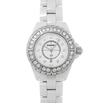 シャネル J12 33MM H2429 ホワイト/ダイヤモンド レディース 時計 【中古】【wristwatch】