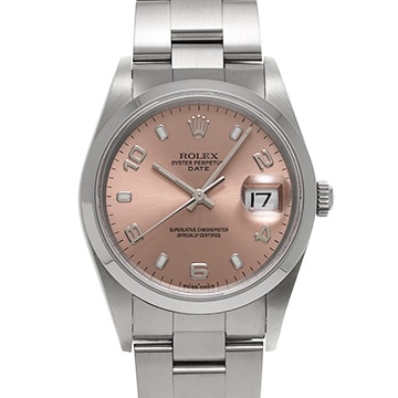 ロレックス オイスターパーペチュアル デイト 15200 ピンク メンズ 時計 【中古】【wristwatch】