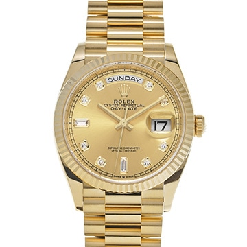 ロレックス デイデイト 36 128238A シャンパン/ダイヤモンド メンズ 時計 【中古】【wristwatch】
