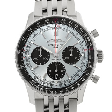 ブライトリング ナビタイマー B01 クロノグラフ 43 AB0138241C1A1 アイスブルー/ブラック メンズ 時計 【中古】【wristwatch】