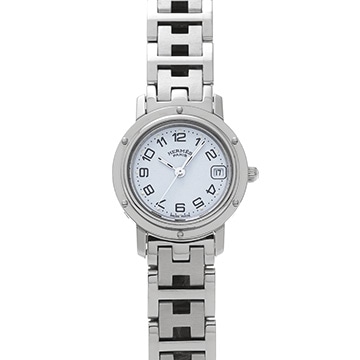 エルメス クリッパー CL4.210 ホワイト レディース 時計 【中古】【wristwatch】