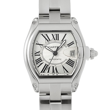 カルティエ ロードスター LM W62025V3 シルバー メンズ 時計 【中古】【wristwatch】