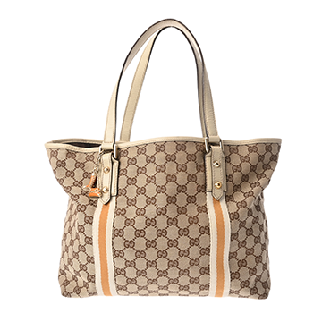 グッチ トートバッグ ベージュ/エボニー/ホワイト 139260 レザー/GGキャンバス ユニセックス バッグ 【中古】【bag】