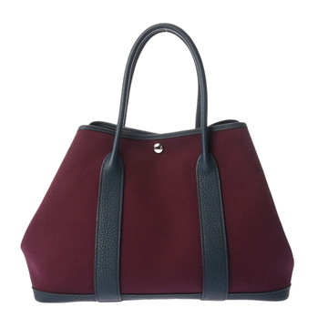エルメス ガーデンパーティ PM カシス/ブルーニュイ トワルオフィシエ/ネゴンダ レディース バッグ 【中古】【bag】