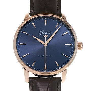 グラスヒュッテ オリジナル セネタ クロノメーター 1-36-01-06-05-31 ブルー メンズ 時計 【中古】【wristwatch】