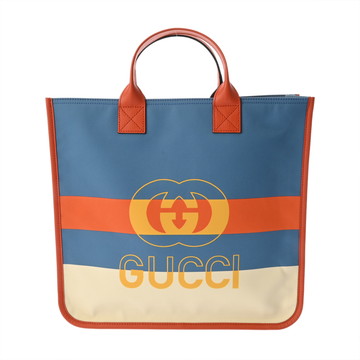グッチ インターロッキングG オレンジ/ブルー 550763.527066 ナイロン/レザー ユニセックス バッグ 【中古】【bag】