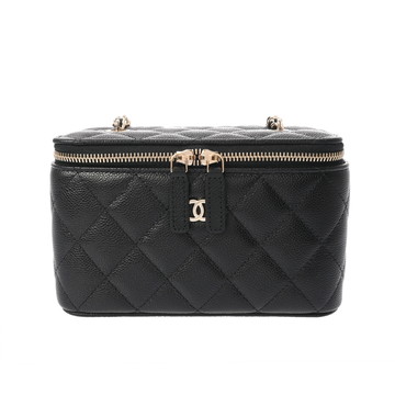 シャネル マトラッセ スモール ヴァニティケース ブラック AP1341 グレインドカーフスキン レディース バッグ 【中古】【bag】