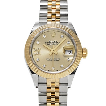 ロレックス レディ デイトジャスト 28 279173G シャンパン/ダイヤモンド レディース 時計 【中古】【wristwatch】