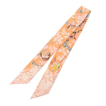 エルメス ツイリー EQUATEUR オレンジ/マルチカラー シルク100％ レディース 【未使用】【other】