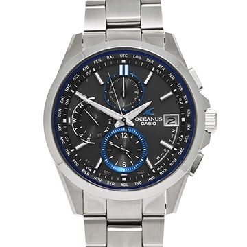 カシオ オシアナス クラシックライン OCW-T2600-1AJF ブラック/ブルー メンズ 時計 【中古】【wristwatch】