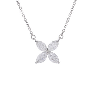ティファニー ビクトリア ネックレス ラージ シルバー Pt950プラチナ レディース ジュエリー 【中古】【jewelry】