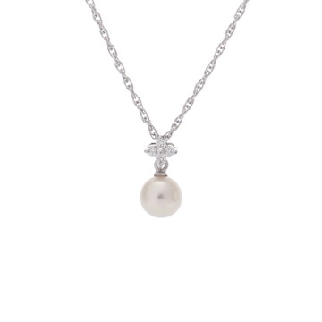 タサキ 一粒パール ネックレス シルバー Pt850プラチナ レディース ジュエリー 【中古】【jewelry】