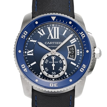 カルティエ カリブル ドゥ カルティエ ダイバー WSCA0010 ブルー メンズ 時計 【中古】【wristwatch】