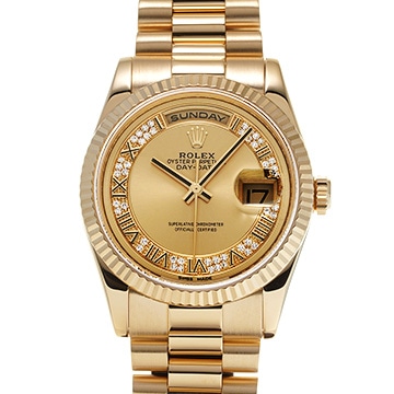 ロレックス デイデイト 118238MR シャンパン/ダイヤモンド メンズ 時計 【中古】【wristwatch】