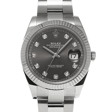 ロレックス デイトジャスト 41 126334G スレート/ダイヤモンド メンズ 時計 【中古】【wristwatch】