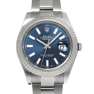 ロレックス デイトジャスト II 116334 アズーロブルー メンズ 時計 【中古】【wristwatch】
