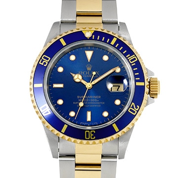 ロレックス サブマリーナ デイト 16613 ブルー メンズ 時計 【中古】【wristwatch】