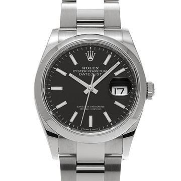 ロレックス デイトジャスト 36 126200 ブライトブラック メンズ 時計 【中古】【wristwatch】
