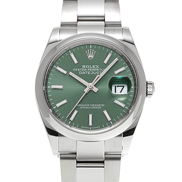 ロレックス デイトジャスト 36 126200 ミントグリーン メンズ 時計 【中古】【wristwatch】