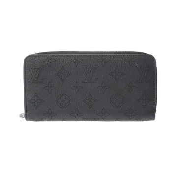 ルイ ヴィトン モノグラムマヒナ ジッピーウォレット ノワール M61867 レザー レディース 財布 【中古】【purse】