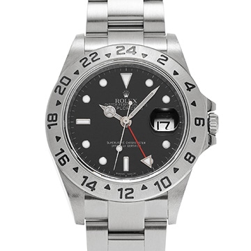 ロレックス エクスプローラーII 16570 ブラック メンズ 時計 【中古】【wristwatch】