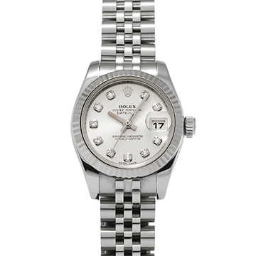 ロレックス デイトジャスト 179174G シルバー/ダイヤモンド レディース 時計 【中古】【wristwatch】