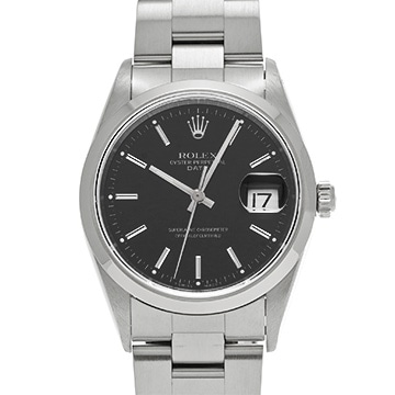 ロレックス オイスターパーペチュアル デイト 15200 ブラック メンズ 時計 【中古】【wristwatch】