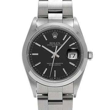 ロレックス オイスターパーペチュアル デイト 15200 ブラック メンズ 時計 【中古】【wristwatch】