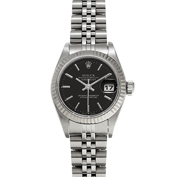 ロレックス デイトジャスト 79174 ブラック レディース 時計 【中古】【wristwatch】